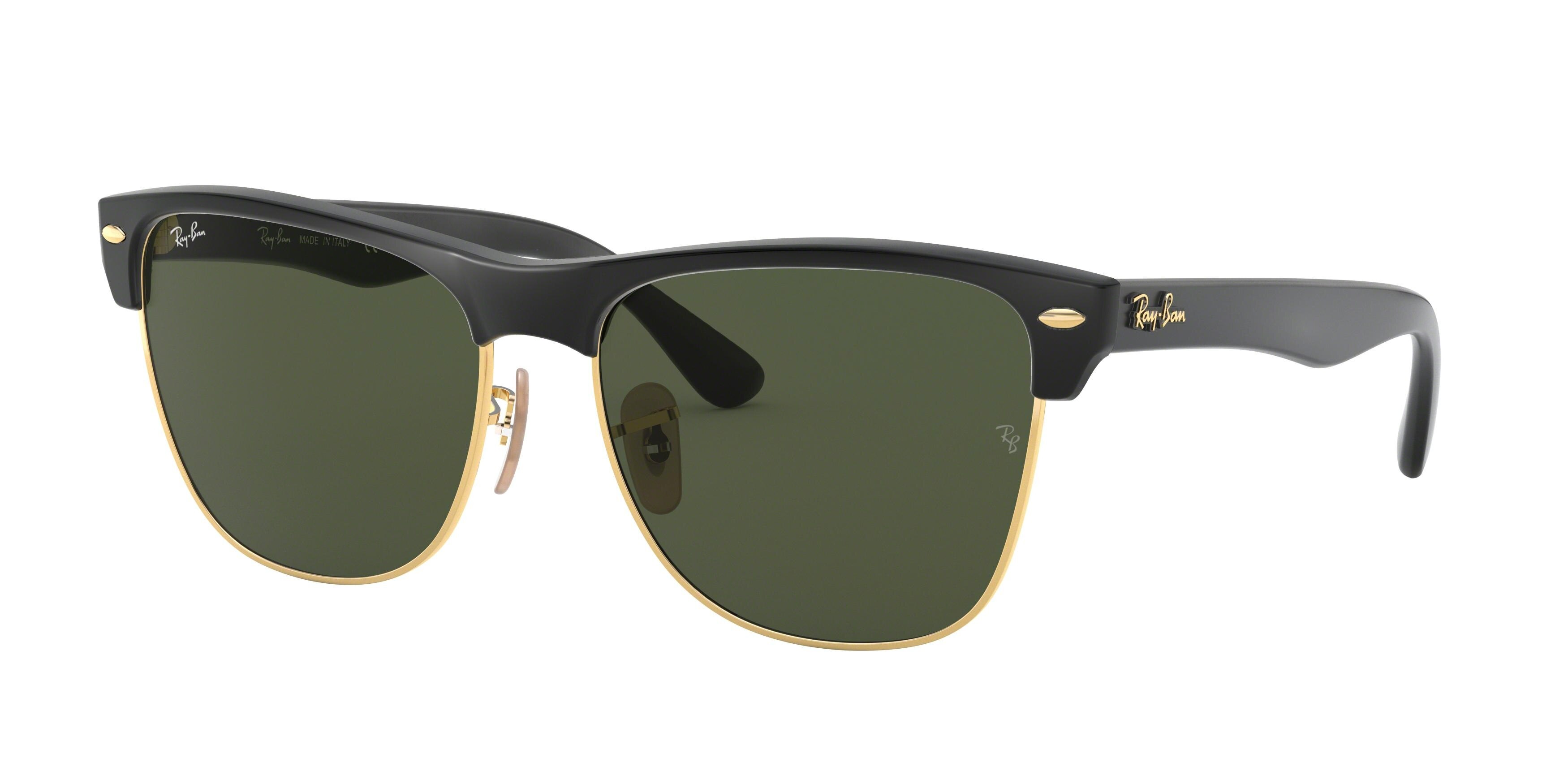Ray - Ban Herren RB4175 Clubmaster Oversized 877 Sonnenbrillen Injiziert Schwarz G15 Quadratisch Normal-image